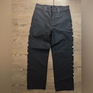 Men's Black Pants with Side Detailing Santo Studio